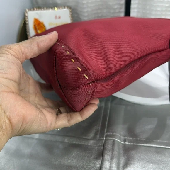 (X1) LIZ CLAIBORNE, small vintage 80s canvas and leather shoulder bag - Picture 12 of 12